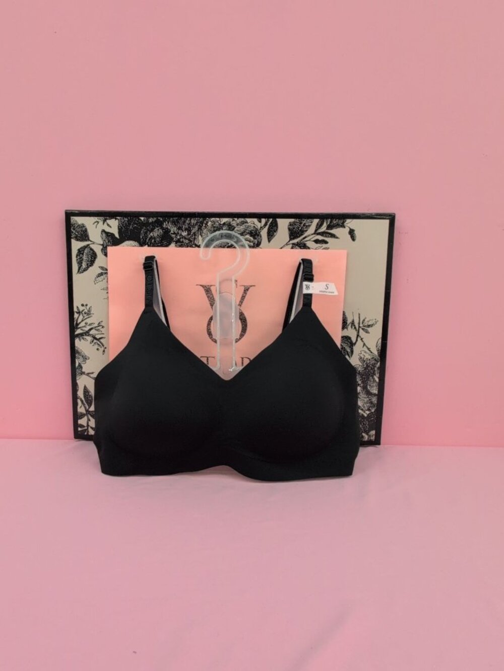 Victoria Secret Bare Lightly Lined Wireless Fixed Padding Comfort Bra S Black